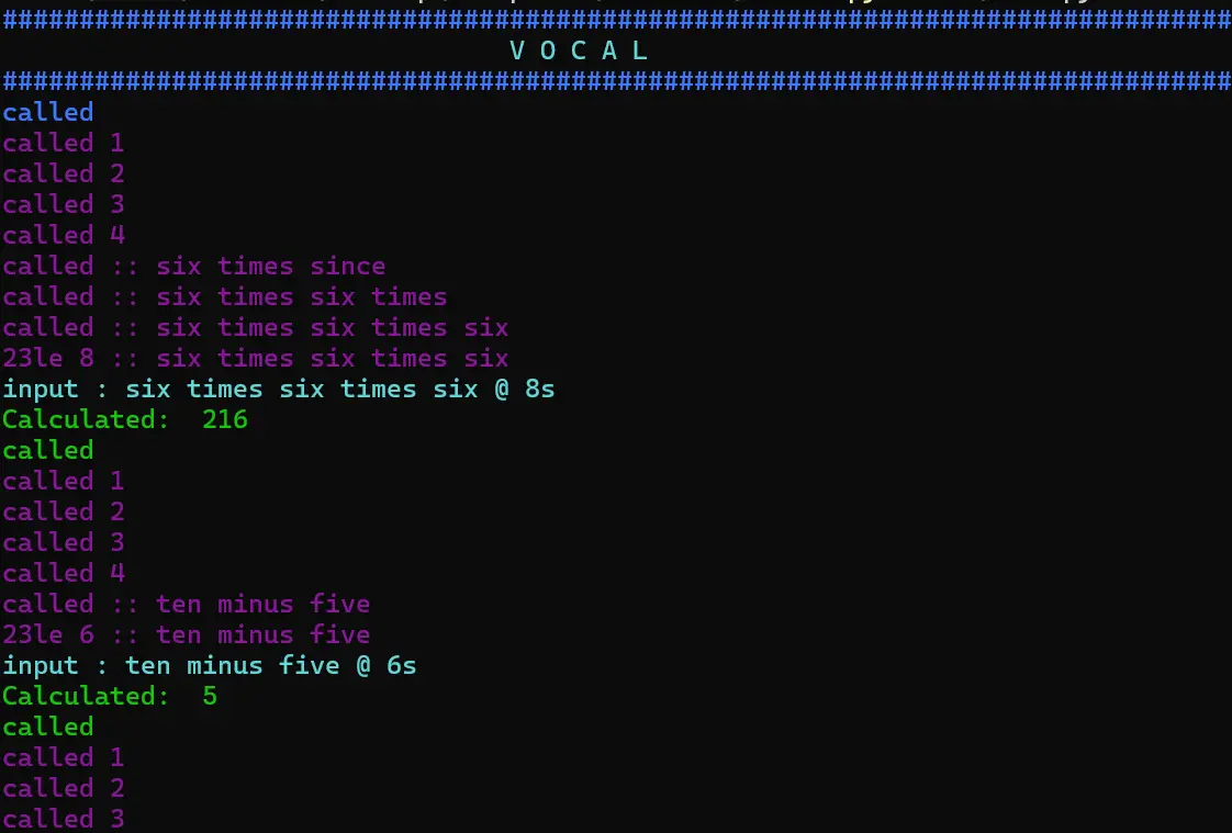 Voice-activated calculator